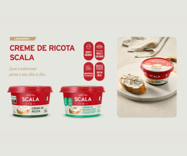 Divulgação Creme de Ricota Scala