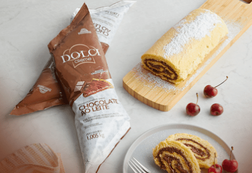 Rocambole, Dolci Creme Scala chocolate ao leite e cerejas